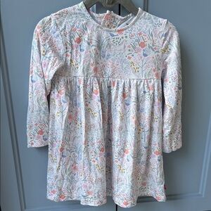 Floral Long Sleeve Baby Dress with ruffle bloomers - Pastel Garden Print